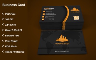 Visiting Card - Business Card - E-card Template with Customizable Designs - 421