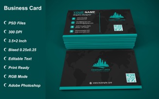 Visiting Card - Business Card - E-card Template with Customizable Designs - 422