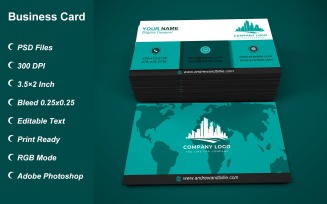 Visiting Card - Business Card - E-card Template with Customizable Designs - 423