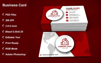 Visiting Card - Business Card - E-card Template with Customizable Designs - 427