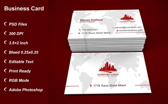 Visiting Card - Business Card - E-card Template with Customizable Designs - 432