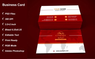 Business Card Template - E-card Template with Customizable Designs - 448