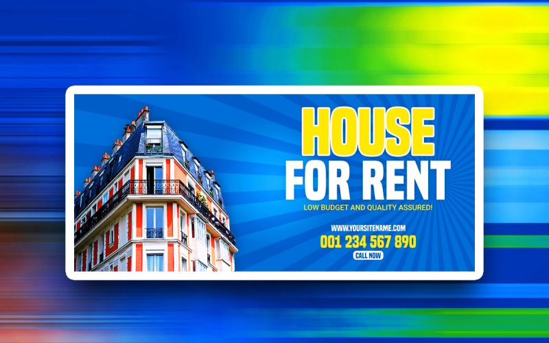 FREE House rents Social media PSD design template Social Media