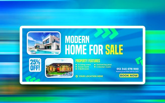 FREE Modern home for sale Social media PSD design template