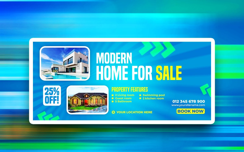 FREE Modern home for sale Social media PSD design template Social Media