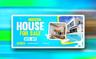 FREE Modern home for sale Social media PSD design templates