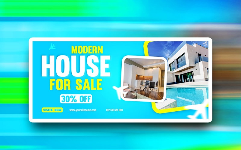 FREE Modern home for sale Social media PSD design templates Social Media