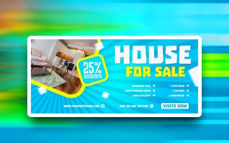 House for sales social media PSD design template