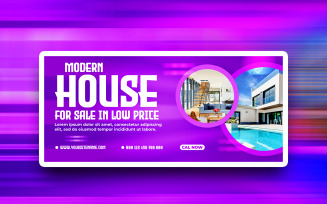 Modern house sale social media PSD design templates