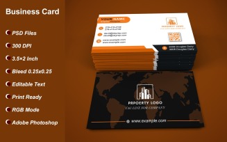 Visiting Card - Business Card - E-card Template with Customizable Designs - 436