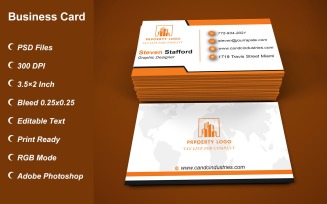 Visiting Card - Business Card - E-card Template with Customizable Designs - 437