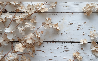 Festive autumn Rustic Wooden Table leaves branches. 50