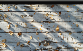 Festive autumn White Rustic Wooden Table leaves. 47