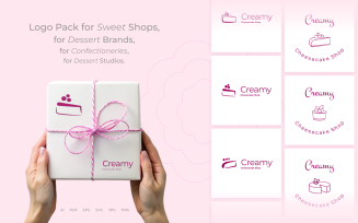 Creamy Cheesecake Shop_Sweet Logo Pack Template