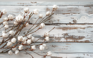 Festive autumn branches, flowers Rustic Wooden Table. 109