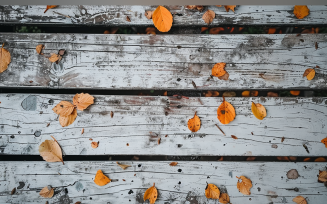 Festive autumn Rustic Wooden Table leaves 78