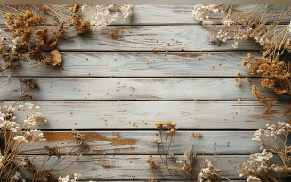 Festive autumn Rustic Wooden Table leaves Branches. 126