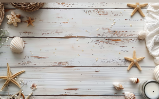 Festive autumn White Rustic Wooden Table And Stars. 76