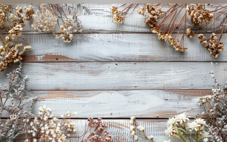 Festive autumn White Rustic Wooden Table Flowers Branches. 134