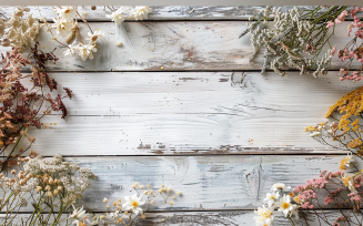 Festive autumn White Rustic Wooden Table Flowers Branches. 138