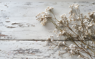 Festive autumn White Rustic Wooden Table leaves Branches 94