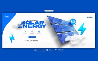 Solar Energy Panel Social Media Cover Template