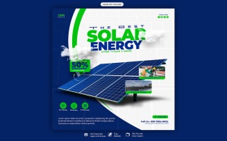 Solar Energy Panel Social Media Post Template