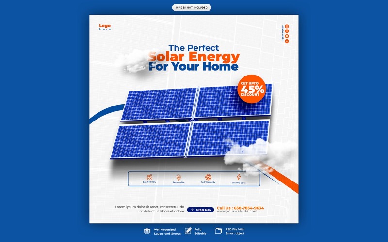 Solar Energy Panel Social Media Template