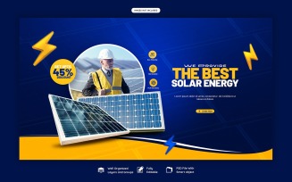 Solar Energy Panel Social Media Web Banner Template