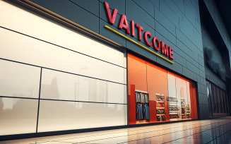 Store sign fashion store mockup