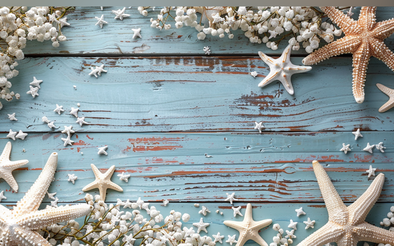 Festive autumn Flowers & Stars On White Rustic Wooden Table. 193 Illustration