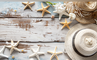 Festive autumn Stars On White Rustic Wooden Table 176