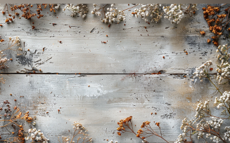 Festive autumn White Rustic Wooden Table Flowers Branches. 147