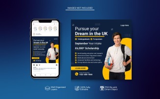 Professional PSD Template for Study Abroad Campaigns