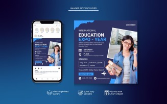 PSD Creative Study Abroad Education Template Design