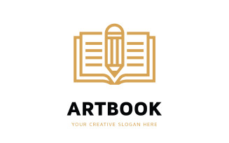 Art Book Logo Design Template