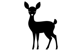 Deer silhouette vector art illustration