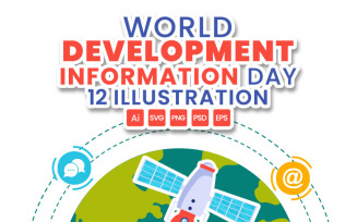 12 World Development Information Day Illustration