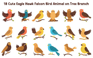 18 Cute Eagle Hawk Falcon Bird Animal