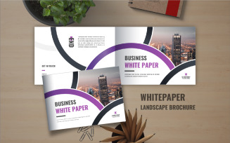 Landscape business white paper template design or Company white Paper brochure design