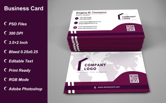 Visiting Card - Business Card - E-card Template with Customizable Designs - 452