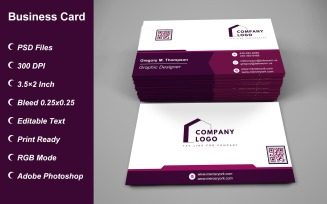 Visiting Card - Business Card - E-card Template with Customizable Designs - 453