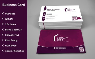 Visiting Card - Business Card - E-card Template with Customizable Designs - 454