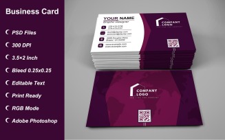 Visiting Card - Business Card - E-card Template with Customizable Designs - 455