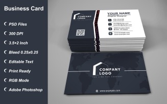 Visiting Card - Business Card - E-card Template with Customizable Designs - 456