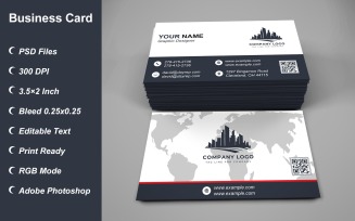 Visiting Card - Business Card - E-card Template with Customizable Designs - 457