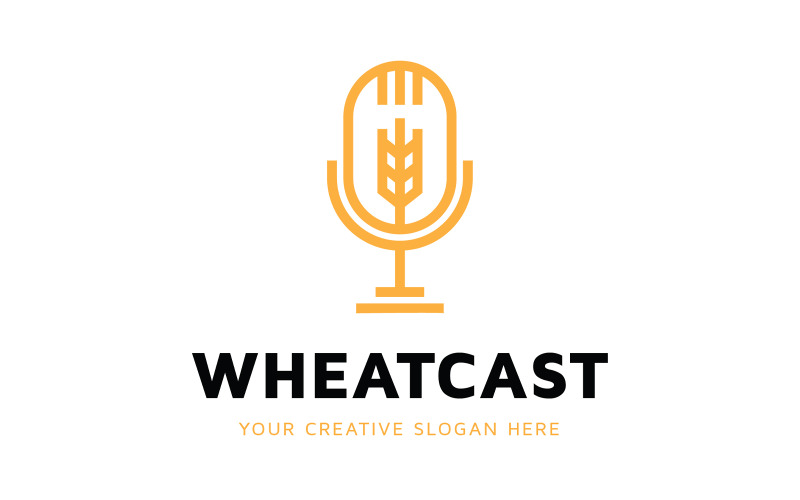 Wheat Podcast Logo Design Template Logo Template