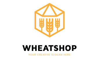 Wheat Shop Logo Design Template