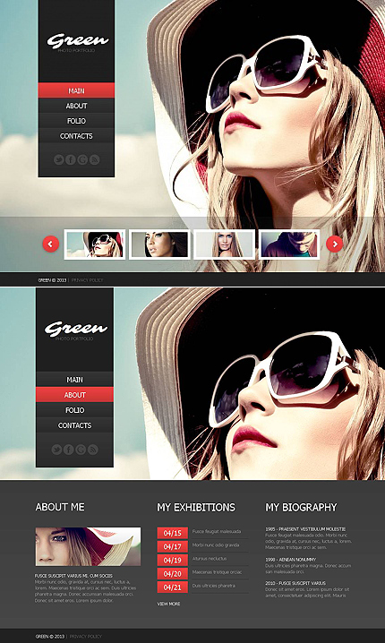 Photographer Portfolio Photo Gallery Template MotoCMS