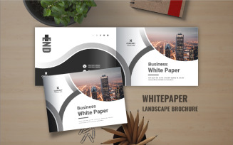 Landscape business white paper template design or Company white Paper brochure design layout